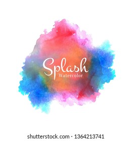 Abstract watercolor stylish colorful splash design
