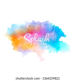 Abstract watercolor stylish colorful splash design