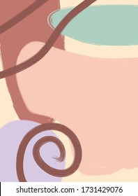 Abstract watercolor template for design. Drawn by hand with a brush. Vector illustration.