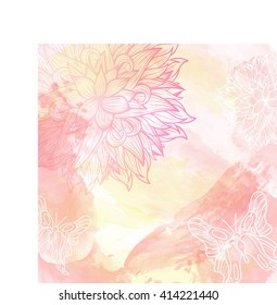 Abstract watercolor  texture background. Colorful handmade technique. Vector