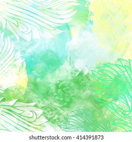 Abstract watercolor  texture background. Colorful handmade technique. Vector.