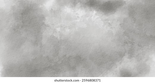 Abstract watercolor texture background in gray color. Old paper texture grey background.