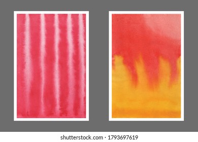 Abstract watercolor texture background set Premium Vector 