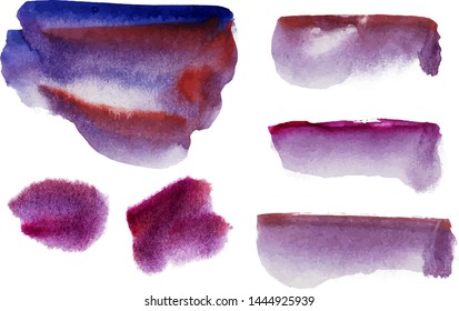 Abstract watercolor texture, isolated on white background. Watercolor brush strokes.