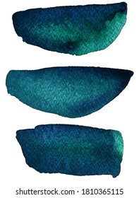 Abstract watercolor texture, isolated on white background. Watercolor brush strokes.	