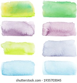Abstract watercolor texture, isolated on white background. Watercolor brush strokes