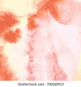Abstract watercolor texture. Orange, pink and yellow watercolor vector background. Watercolor backdrop can be used for web page background, identity style, printing, etc.