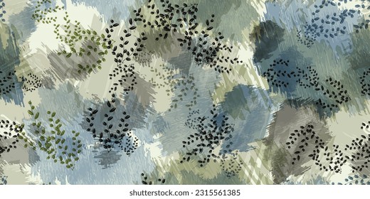 Abstract watercolor texture seamless pattern. Grunge surface design. Vector illustration