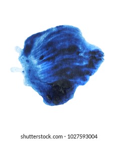 Abstract watercolor texture stain with splashes and spatters. Vectot acrylic brush