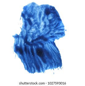 Abstract watercolor texture stain with splashes and spatters. Vectot acrylic brush