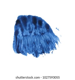 Abstract watercolor texture stain with splashes and spatters. Vectot acrylic brush