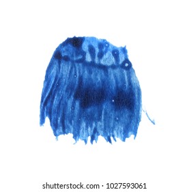Abstract watercolor texture stain with splashes and spatters. Vectot acrylic brush