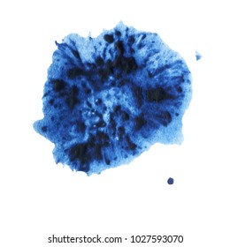 Abstract watercolor texture stain with splashes and spatters. Vectot acrylic brush
