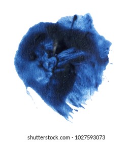 Abstract watercolor texture stain with splashes and spatters. Vectot acrylic brush