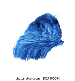 Abstract watercolor texture stain with splashes and spatters. Vectot acrylic brush