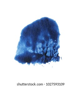 Abstract watercolor texture stain with splashes and spatters. Vectot acrylic brush