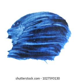 Abstract watercolor texture stain with splashes and spatters. Vectot acrylic brush