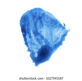 Abstract watercolor texture stain with splashes and spatters. Vectot acrylic brush