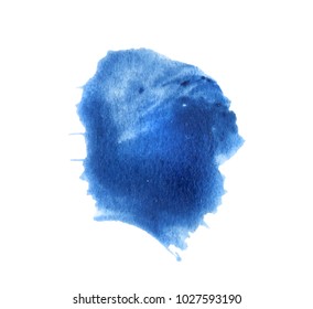 Abstract watercolor texture stain with splashes and spatters. Vectot acrylic brush