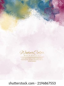 Abstract watercolor textured background. Design for your date, postcard, banner, logo.