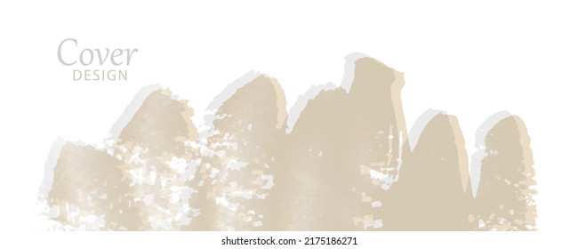 Abstract watercolor vector art background for cards, flyer, poster, banner and cover design. Hand drawn illustration for your design. Brush strokes. Place for text. Pastel color watercolour texture.