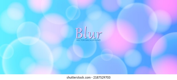 Resumen de fondo de arte vectorial de acuarela con bokeh y luz. Fondo azul y rosa borroso. Ilustración navideña para afiche, portada, banner, volante, tarjetas, tarjeta de invitación. Papel tapiz de vacaciones.
