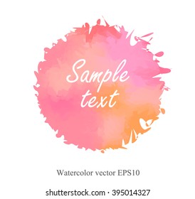 Abstract watercolor vector background.