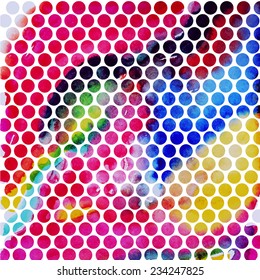 abstract watercolor vector background of circles