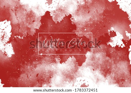 Abstract watercolor vector banner background, red color watercolor vector splash background eps file, cloudy effect watercolor banner, modern watercolor splash template