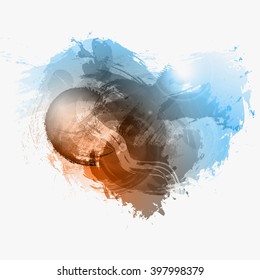 Abstract Watercolor vector heart