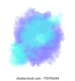 Abstract watercolor vector splashing on white background.