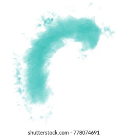 Abstract watercolor vector splashing on white background.
