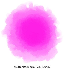 Abstract watercolor vector splashing on white background.