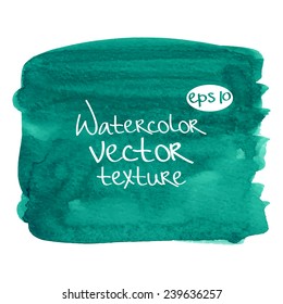 Abstract watercolor vector texture.Hand drawn square paint isolated on white background