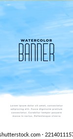 abstract watercolor vertical banner color design