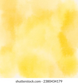 Abstrakter, wasserfarbiger gelber Hintergrund, Vektorgrafik. gelbes Aquarell, Hintergrundstruktur