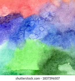 Abstract watercolors background. With space for copy text. For banner, poster, packaging design. Hand drawn vector illustration.