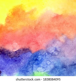 Abstract watercolors background. With space for copy text. For banner, poster, packaging design. Hand drawn vector illustration.