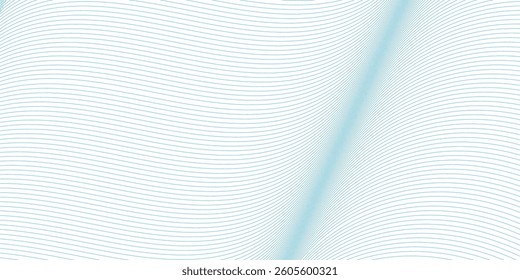 Abstract watercolours wave element for design. Digital frequency track equalizer. Stylized line art background. Vector illustration. Wave with lines created using blend tool.