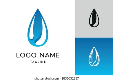 abstract waterdrop vector logo icon template. Aqua, petroleum, oil and gas business or company. World water day