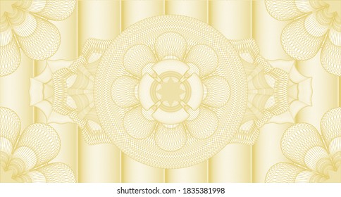 Abstract watermark. Banknotes. Artistic illustration. Detailed design. 
