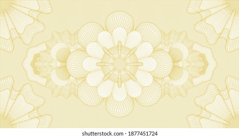 Abstract watermark. Guilloche background. Vector illustration. Detailed design. 