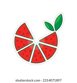 abstrakte Wassermelonenkreis-Vektorgrafik