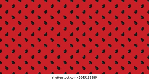 Abstract watermelon seed seamless pattern. Bold vector background ideal for food, healthy eating, and playful summer themes. sstkBackgrounds