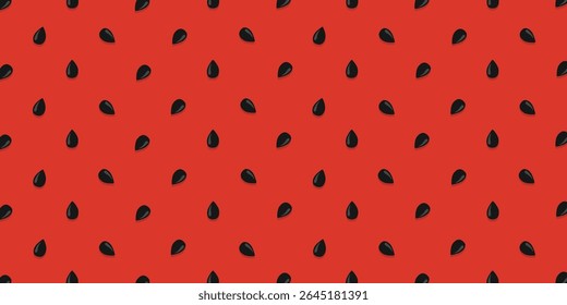 Abstract watermelon seed seamless pattern. Bold vector background ideal for food, healthy eating, and playful summer themes. sstkBackgrounds