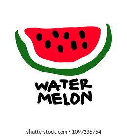 Abstract Watermelon Slice, Vector Illustration