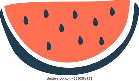 Abstract Watermelon Slice Vector Illustration