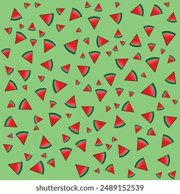 The abstract of Watermelon slices hand - drawn Piece of watermelon, sketch for your design