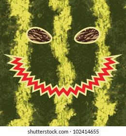 Abstract watermelon smile. Vector