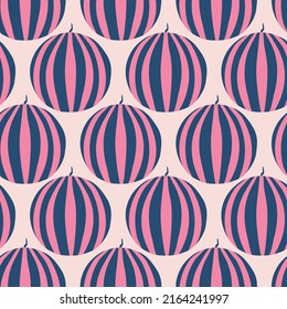 Abstract watermelons hand drawn vector illustration. Colorful fruit in flat style. Geometric fashion seamless pattern for wallpaper or fabric.